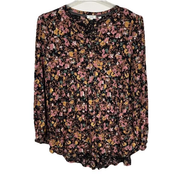 Fat Face Popover Blouse Top Womens Size 10 Autumn Floral Babydoll Cottage Boho - Picture 1 of 13
